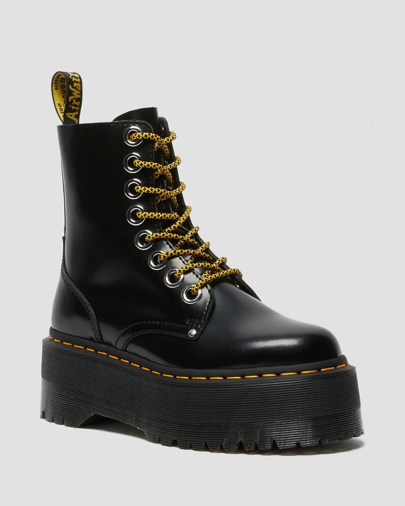 Black Women\'s Dr Martens Jadon Max Platform Boots | CA 239ILH